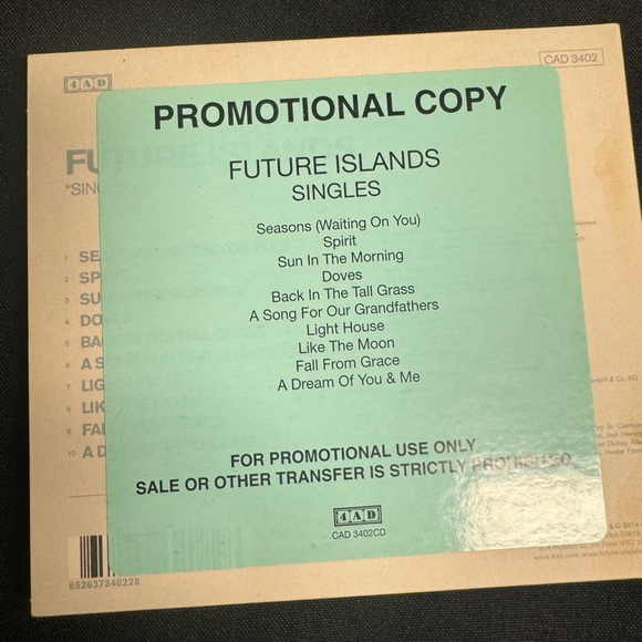 Future Islands Singles cd - Picture 3 of 3